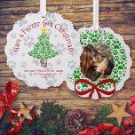 Carte Décorative Purr-fect Noël Amusants Empreintes de pattes Chat<br><div class="desc">Ces cartes ornementales adorables sont une façon merveilleuse d'envoyer des salutations de vacances qui peuvent être affichées directement sur le sapin de Noël! Le design, mignon et amusant, comprend un sapin de Noël et une couronne d'empreintes de pattes rouges et verts. Sur le devant, on peut lire "Ayez un Noël...</div>