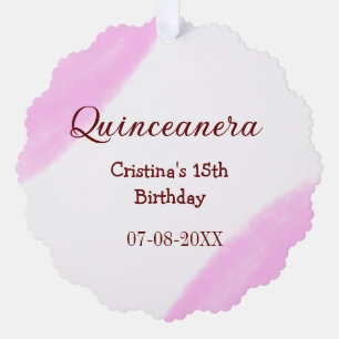 Carte Décorative Quinceanera ans 15e anniversaire ajouter nom textu