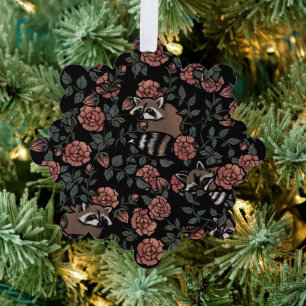 Carte Décorative Raccoons Rose vintage Dusty