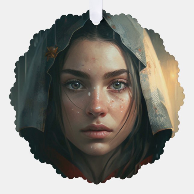 Carte Décorative Rain hood girl (Recto)