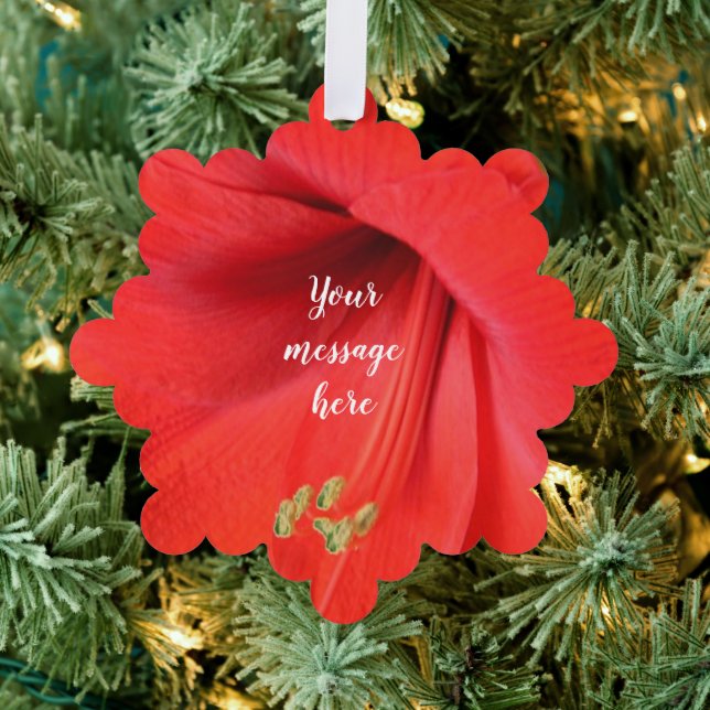 Carte Décorative Red Amaryllis, photo de conservation des fleurs (Insitu (Arbre))
