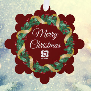 Carte Décorative Red Christmas Werath Custom Company Marketing