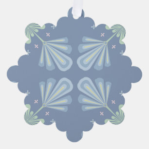 Carte Décorative Répétition abstraite florale bleu pastel