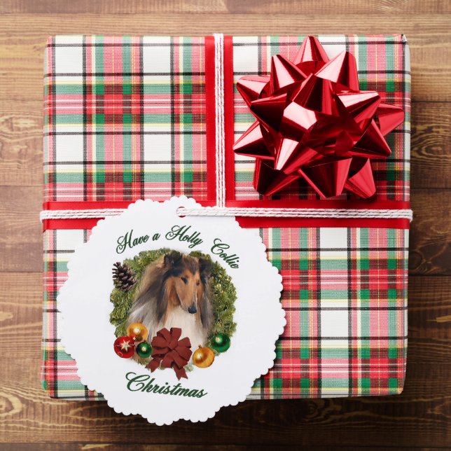 Carte Décorative Rough Collie Cadeaux de Noël (Insitu (Cadeau))