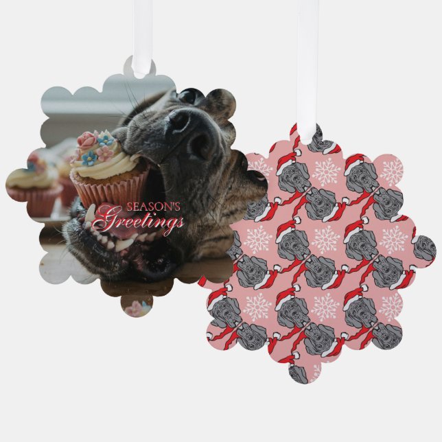 Carte Décorative Salutations de Noël drôles de Grand Danois (Recto/Verso)