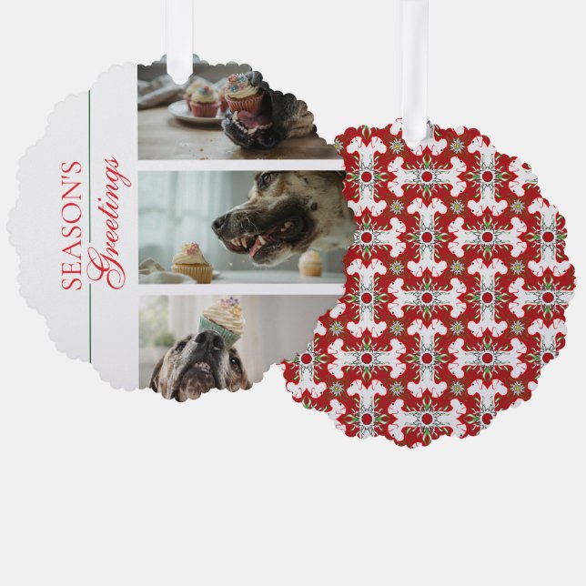 Carte Décorative Salutations de Noël drôles de Grand Danois (Recto/Verso)