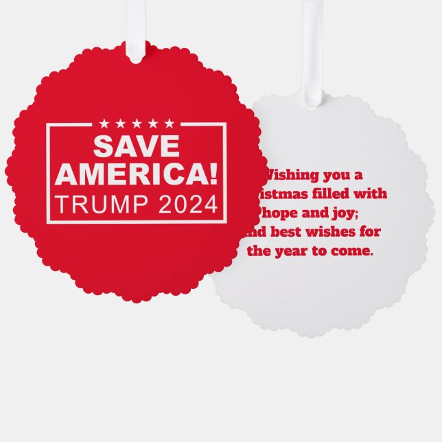 Carte Décorative Sauvez l'Amérique Trump 2024 (Recto/Verso)
