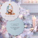 Carte Décorative Scène De Nativité Minimaliste Tout Est Calme Noël<br><div class="desc">Scène Minimaliste De Nativité Tout Est Calme Noël. Un ornement et une carte pratiques tout en un, avec une charmante scène de nativité moderne Marie, Joseph et bébé Jésus, avec une ligne du carol préféré Silent Night : All Is Calm All is Bright. dans un script moderne et élégant. Avec...</div>