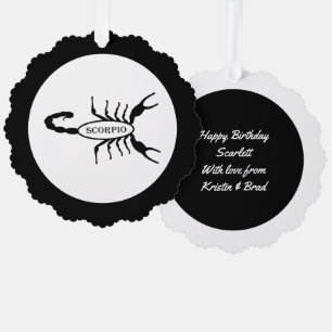 Carte Décorative Scorpio noir Scorpion étoile