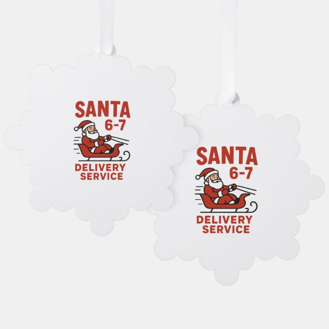 Carte Décorative Service de livraison de Santa 6-7 (Recto/Verso)