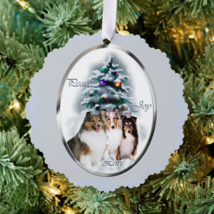 Carte Décorative Shetland Sheepdog Cadeaux de Noël