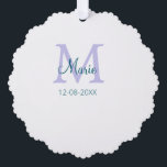 Carte Décorative simple minimum ajouter nom monogramme violet vert<br><div class="desc">belle conception</div>