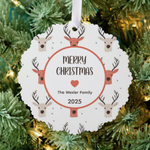 Carte Décorative Simple Reindeer Joyeux Noël Photo