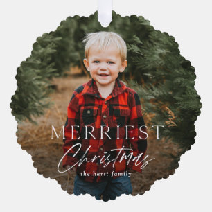 Carte Décorative Simple Script Joyeux Noël Photo Fêtes
