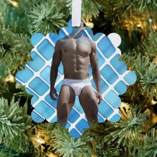 Carte Décorative SlipperyJoe musculaire homme six pack abs mâle bla