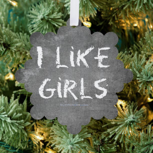 Carte Décorative SlipperyJoe's J'aime les filles tableau noir sale 