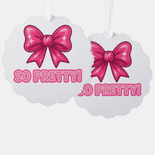 Carte Décorative So Pretty Pink Bow — Vibes de conformité Coquette