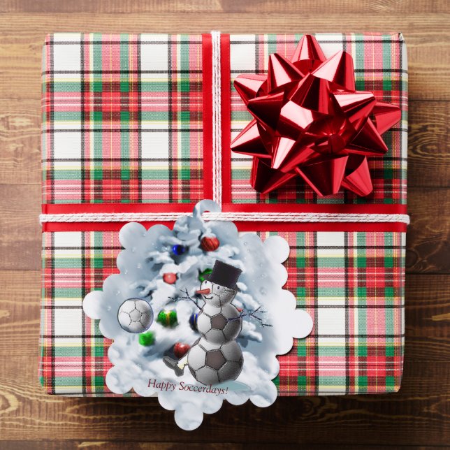 Carte Décorative Soccer Ball Snowman Noël (Insitu (Cadeau))