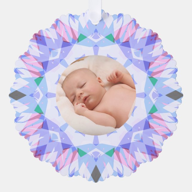 Carte Décorative Soft Pretty Pastels Photo de Noël personnalisée (Recto)