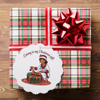 Carte Décorative Soigner est mon cadeau de Noël Infirmière