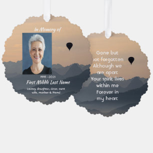Carte Décorative Souvenir mémorial de montgolfière 