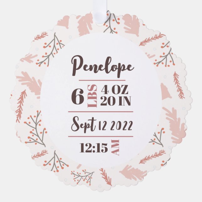 Carte Décorative Statistiques sur les naissances Noël (Recto)