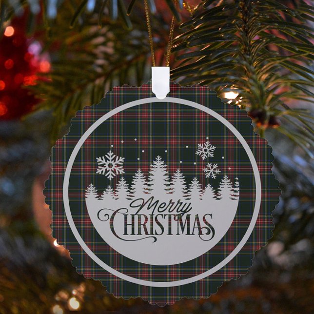 Carte Décorative Stewart Black Modern Scottish Tartan Christmas (Créateur téléchargé)