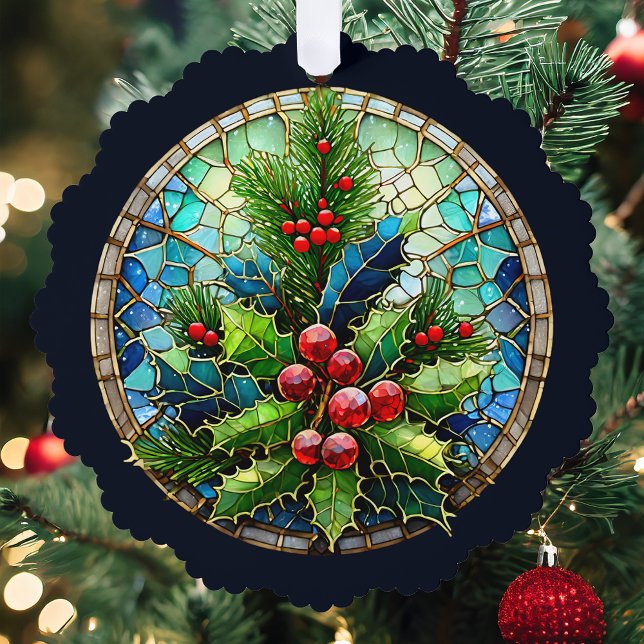 Carte Décorative Style Verre Tiré Holly & Pine (Créateur téléchargé)