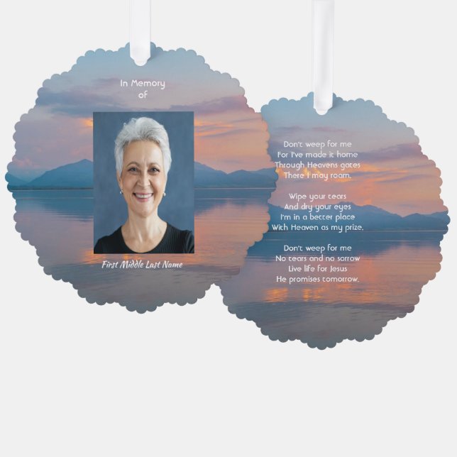 Carte Décorative Sunset Evening Sky Dusk Memorial Pocket Keepsake (Recto/Verso)