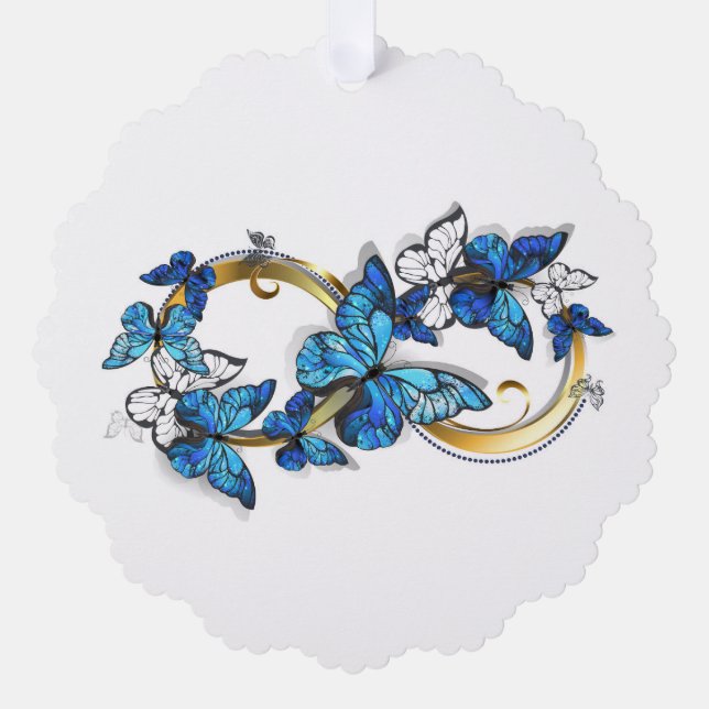 Carte Décorative Symbol Infinity of Blue Morpho Butterflies (Recto)