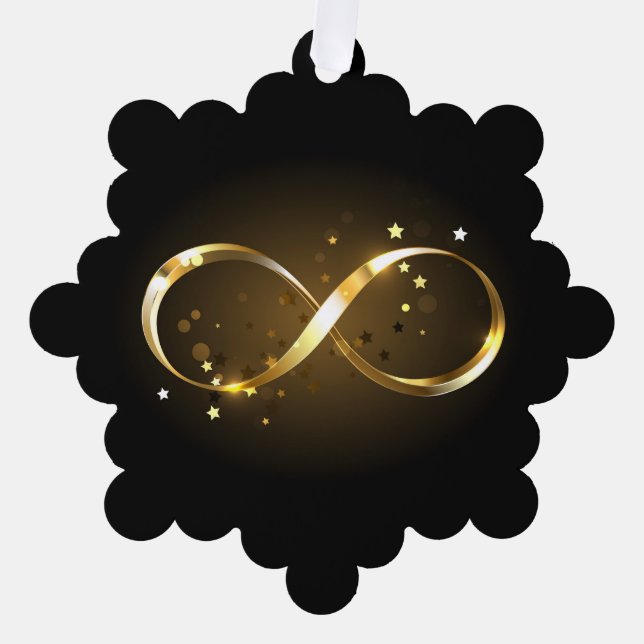 Carte Décorative Symbole d'infini doré (Recto)