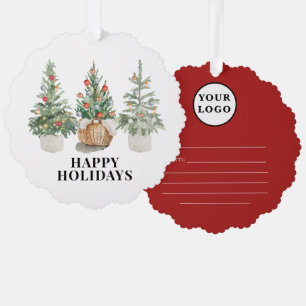 Carte Décorative tag cadeau de Noël du logo de la boutique