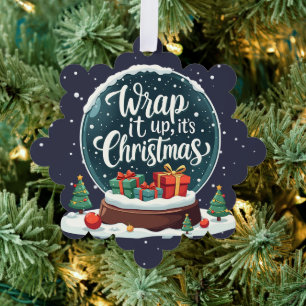 Carte Décorative Terminer C’est Noël Snow Globe Design