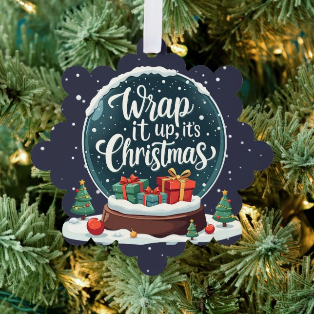 Carte Décorative Terminer C’est Noël Snow Globe Design (Insitu (Arbre))