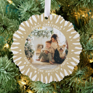 Carte Décorative Texte photo Abstrait moderne Noël personnalisé