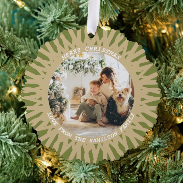 Carte Décorative Texte photo Abstrait moderne Noël personnalisé (Insitu (Arbre))