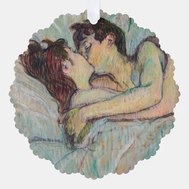 Carte Décorative Toulouse-Lautrec - En Lit, Baiser (Recto)