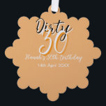 Carte Décorative Triste trente orange blanc simple rétro annonce d'<br><div class="desc">Personnaliser modèle</div>