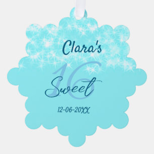 Carte Décorative Turquoise turquoise agate doux 16 anniversaire ajo
