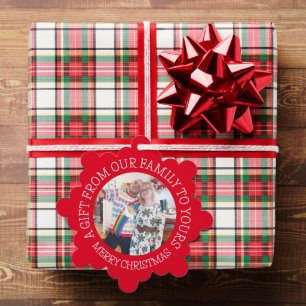 Carte Décorative Un cadeau de notre famille à votre étiquette cadea