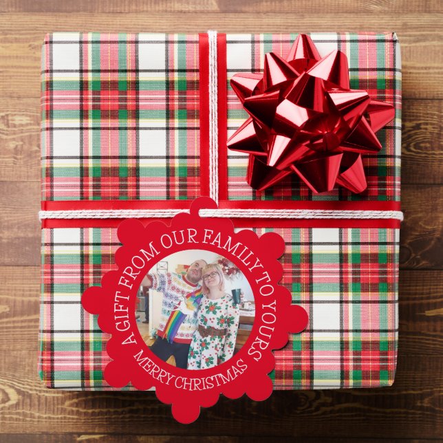 Carte Décorative Un cadeau de notre famille à votre étiquette cadea (Insitu (Cadeau))