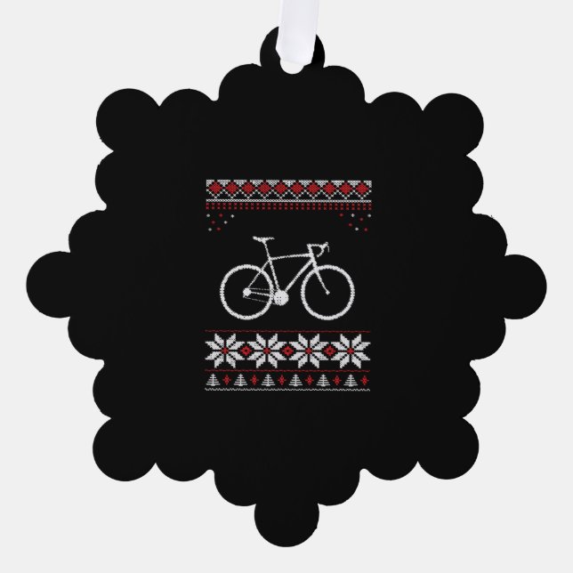 Carte Décorative Vacances de Noël à vélo (Recto)