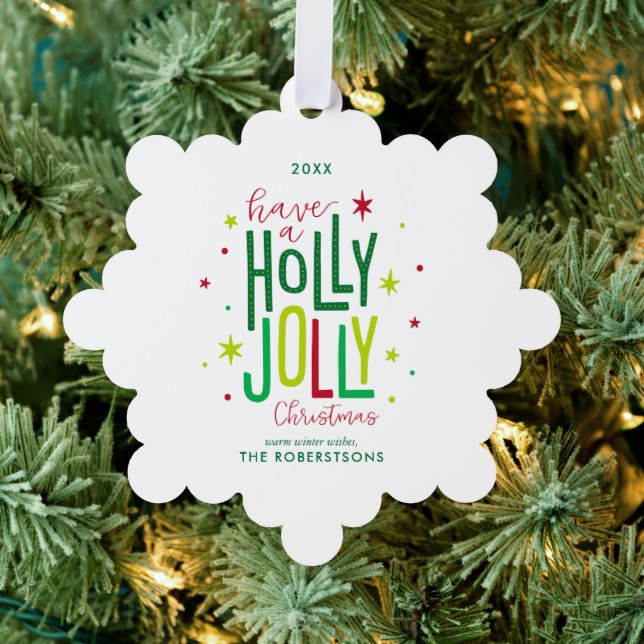 Carte Décorative Vacances de Noël Holly Jolly (Insitu (Arbre))