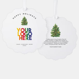Carte Décorative Vacances Entreprise Logo Noël Cadeau