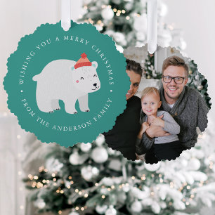 Carte Décorative Vacances photo de l'ours polaire