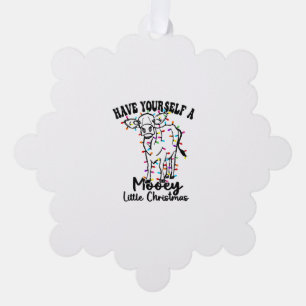 Carte Décorative Vache & Neige Se Faire Un Petit Noël Moyeux