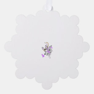 Carte Décorative Vecteur de tatouage fée papillon - Art Floral Vint