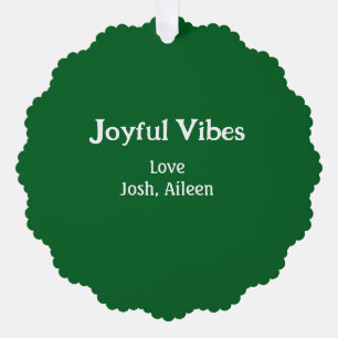 Carte Décorative Vibes joyeuses vertes fêtes de Noël amour famille