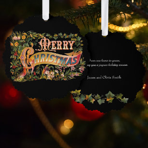 Carte Décorative Vidéo de Noël Floral