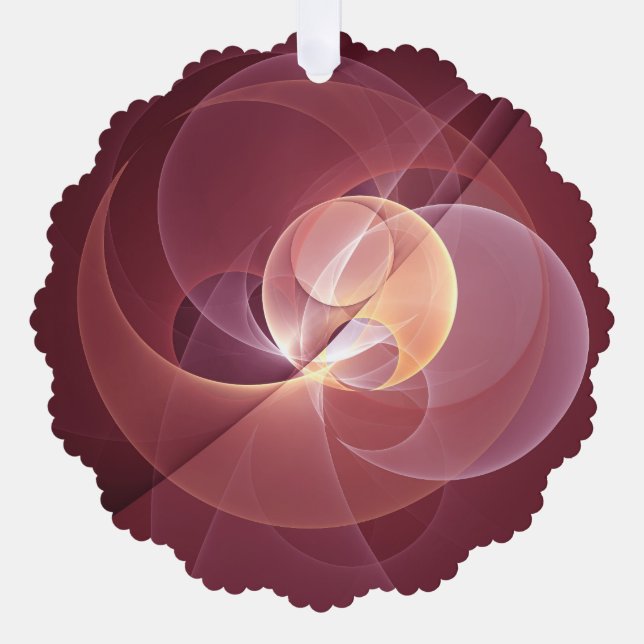 Carte Décorative Vin moderne élégant Abstrait Art fractal rouge (Recto)